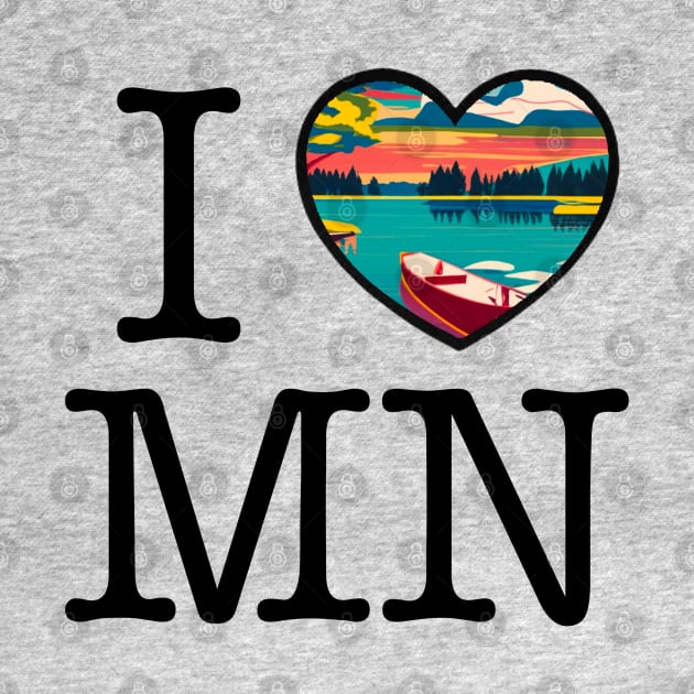 I Heart/Love Minnesota by BlueLine Design